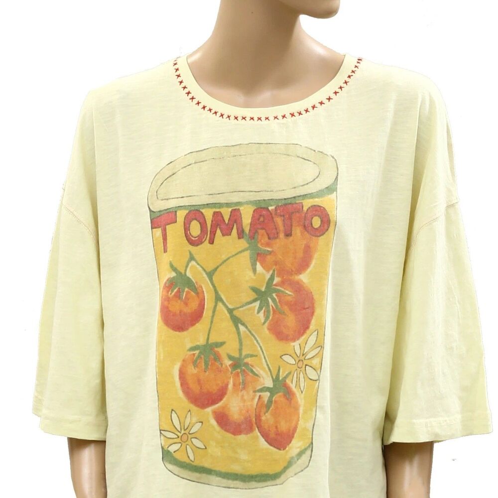 Free People We The Free In Spring Tee Tunic Top Short Sleeves Printed S 286746 - Picture 5 of 6